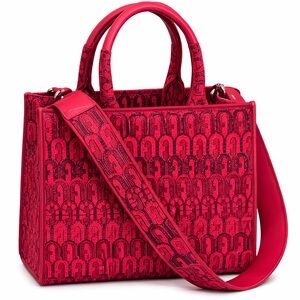 Furla Red and Black Patterned Crossbody Bag